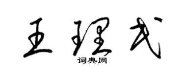 梁錦英王理民草書個性簽名怎么寫