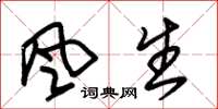 朱錫榮風生草書怎么寫