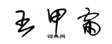 朱錫榮王甲雷草書個性簽名怎么寫