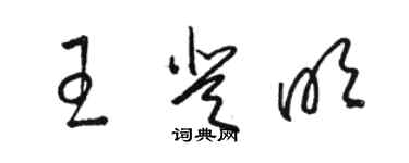 駱恆光王登明草書個性簽名怎么寫