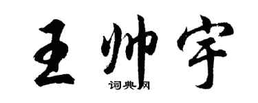 胡問遂王帥宇行書個性簽名怎么寫