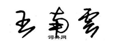 朱錫榮王南雲草書個性簽名怎么寫