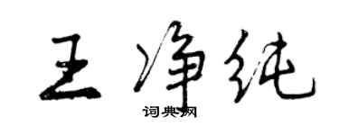 曾慶福王淨純行書個性簽名怎么寫