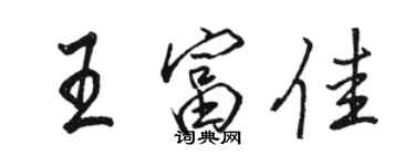 駱恆光王富佳行書個性簽名怎么寫