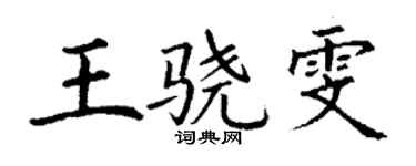丁謙王驍雯楷書個性簽名怎么寫