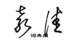 駱恆光袁佳草書個性簽名怎么寫