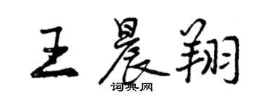 曾慶福王晨翔行書個性簽名怎么寫