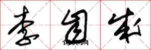 朱錫榮李自成草書怎么寫
