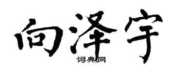翁闓運向澤宇楷書個性簽名怎么寫
