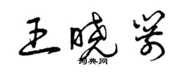 曾慶福王曉箭草書個性簽名怎么寫