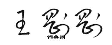駱恆光王剛剛草書個性簽名怎么寫