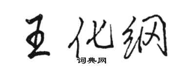 駱恆光王化綱行書個性簽名怎么寫
