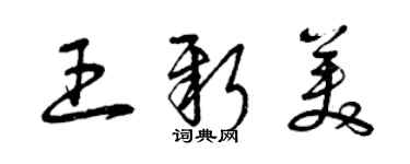 曾慶福王新美草書個性簽名怎么寫