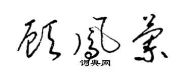 梁錦英顧鳳蘭草書個性簽名怎么寫