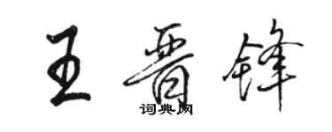 駱恆光王晉鋒行書個性簽名怎么寫