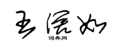 朱錫榮王闊如草書個性簽名怎么寫