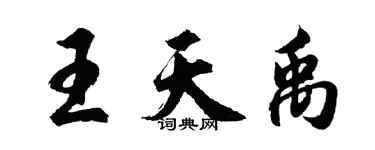 胡問遂王天禹行書個性簽名怎么寫