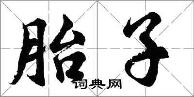 胡問遂胎子行書怎么寫