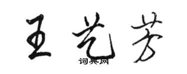 駱恆光王藝芳行書個性簽名怎么寫