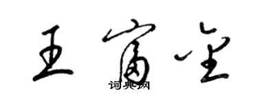 梁錦英王富金草書個性簽名怎么寫