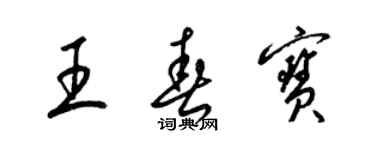 梁錦英王春寶草書個性簽名怎么寫