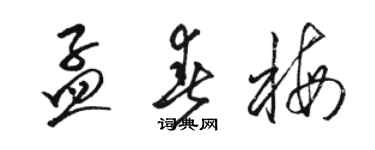 駱恆光孟春梅草書個性簽名怎么寫