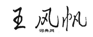 駱恆光王風帆行書個性簽名怎么寫