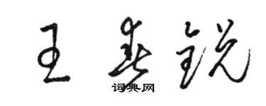 駱恆光王春銳草書個性簽名怎么寫