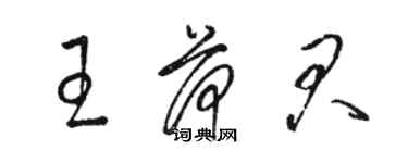 駱恆光王荷君草書個性簽名怎么寫