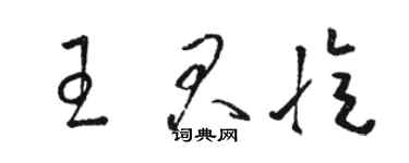 駱恆光王君憶草書個性簽名怎么寫