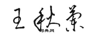 駱恆光王秋蘭草書個性簽名怎么寫