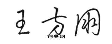 駱恆光王方朋草書個性簽名怎么寫