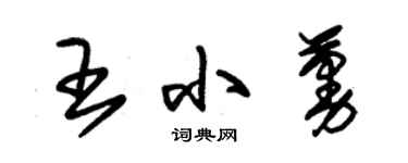 朱錫榮王小蔓草書個性簽名怎么寫