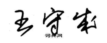 朱錫榮王守成草書個性簽名怎么寫