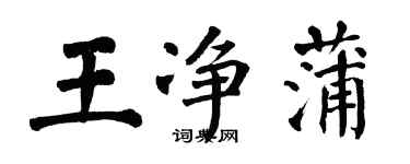 翁闓運王淨蒲楷書個性簽名怎么寫
