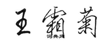 駱恆光王霜菊行書個性簽名怎么寫