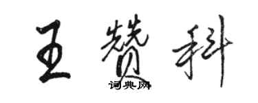 駱恆光王贊科行書個性簽名怎么寫