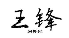 曾慶福王鋒行書個性簽名怎么寫