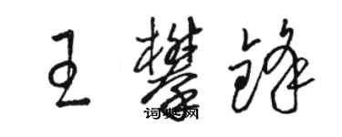 駱恆光王攀鋒草書個性簽名怎么寫