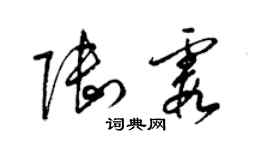 梁錦英陸霞草書個性簽名怎么寫