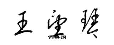 梁錦英王望琴草書個性簽名怎么寫