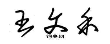 朱錫榮王文禾草書個性簽名怎么寫