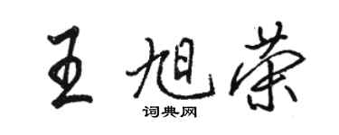 駱恆光王旭榮行書個性簽名怎么寫