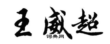 胡問遂王威超行書個性簽名怎么寫