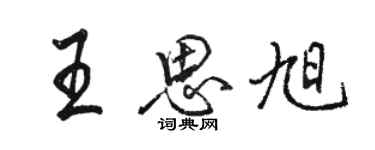 駱恆光王思旭行書個性簽名怎么寫