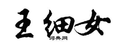 胡問遂王細女行書個性簽名怎么寫