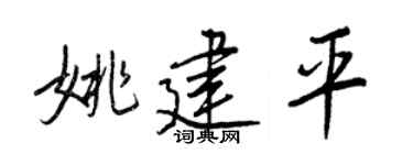 王正良姚建平行書個性簽名怎么寫