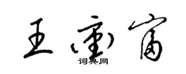 梁錦英王沖富草書個性簽名怎么寫