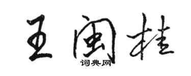 駱恆光王閩桂行書個性簽名怎么寫