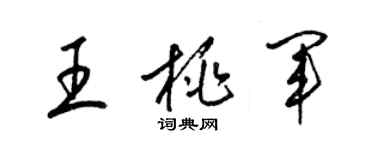 梁錦英王桃軍草書個性簽名怎么寫